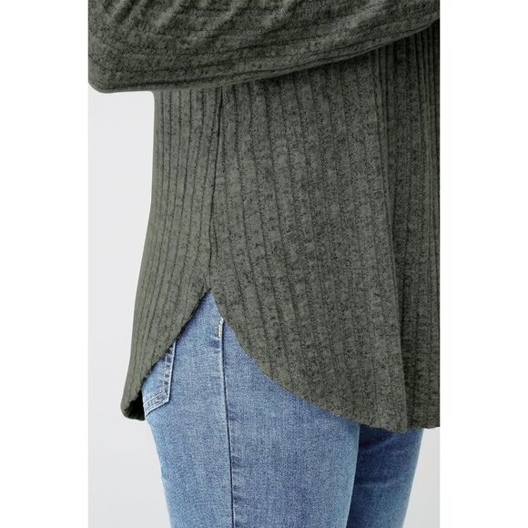 Long Sleeve Women Shirt Crew Neck Tunic Top Lightweight Loose Fit Sweater - Picture 5 of 5